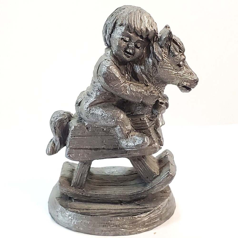 Michael Ricker Bartlett Pewter Cast Figure Christmas the Gift of Love 1987 Child